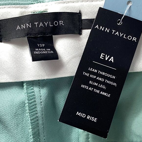 New Ann Taylor The Eva Ankle Pant Women's Size 12 Petite - Picture 5 of 9